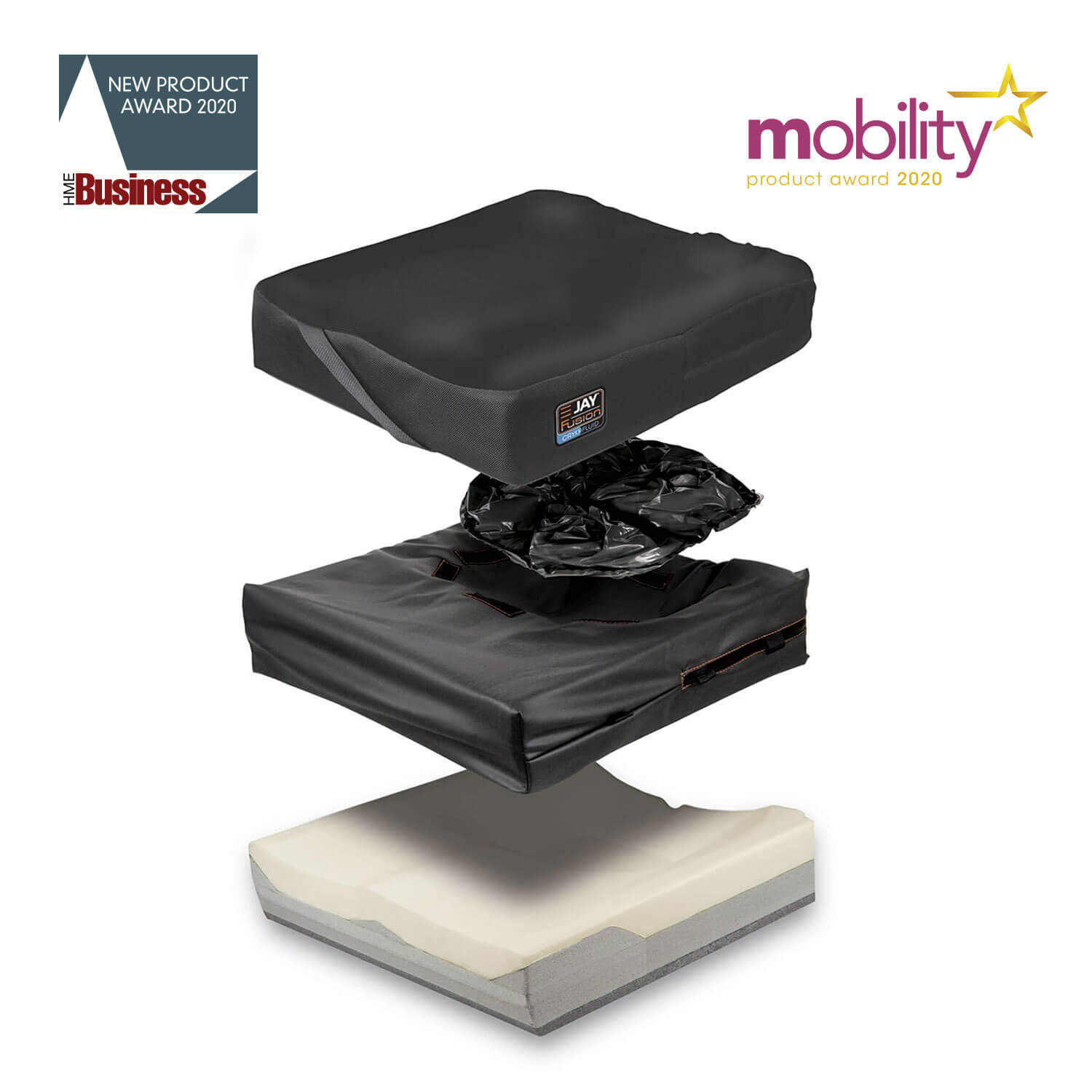 JAY Fusion Cryo Fluid Wheelchair Cushion